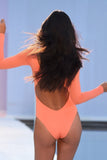 Juliane One piece Swimsuit Long Sleeve Orange
