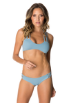 Baja  Brazilian Bikini Bottoms in Dusty Blue