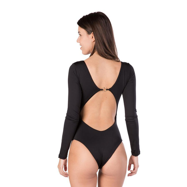 Juliane One piece Swimsuit Long Sleeve Black