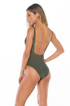Chanel Olive Body Sculpt  Reversible   Shapewear Swimsuit