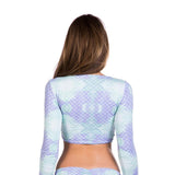Mermaid and Dusty Blue Reversible Long Sleeve Top