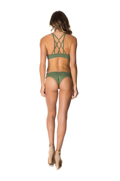 Mairin Bottom in Olive Green